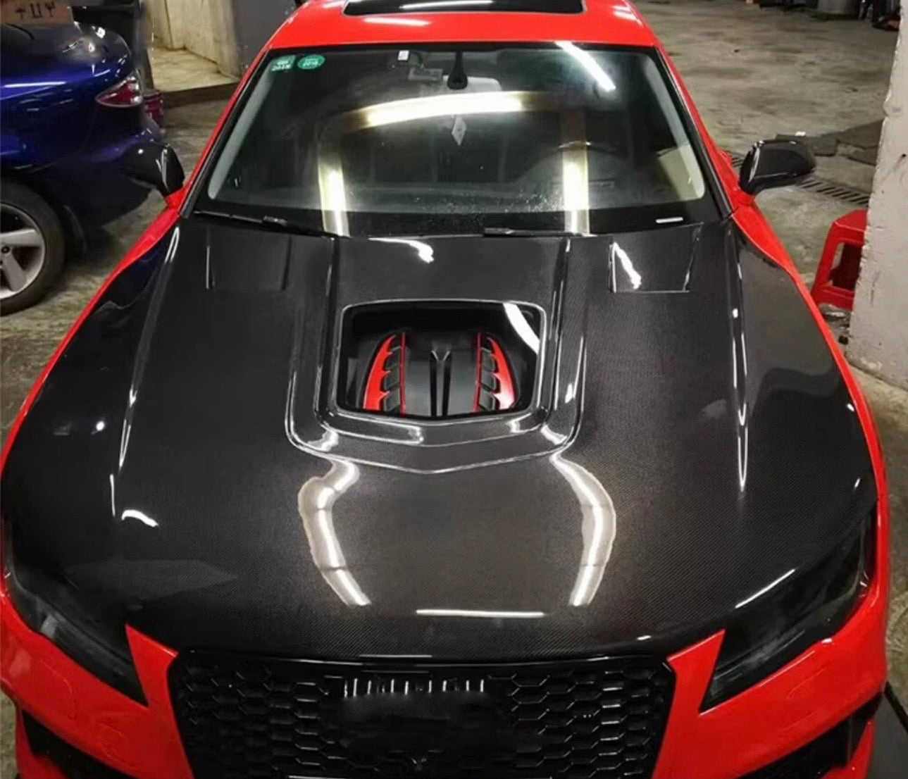 Audi RS6 & RS7 C7,C7.5 Carbon motorhuv inkl. Montering