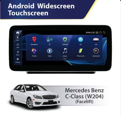 Mercedes C klass W204 ( facelift ) Android skärm med trådlöst CarPla