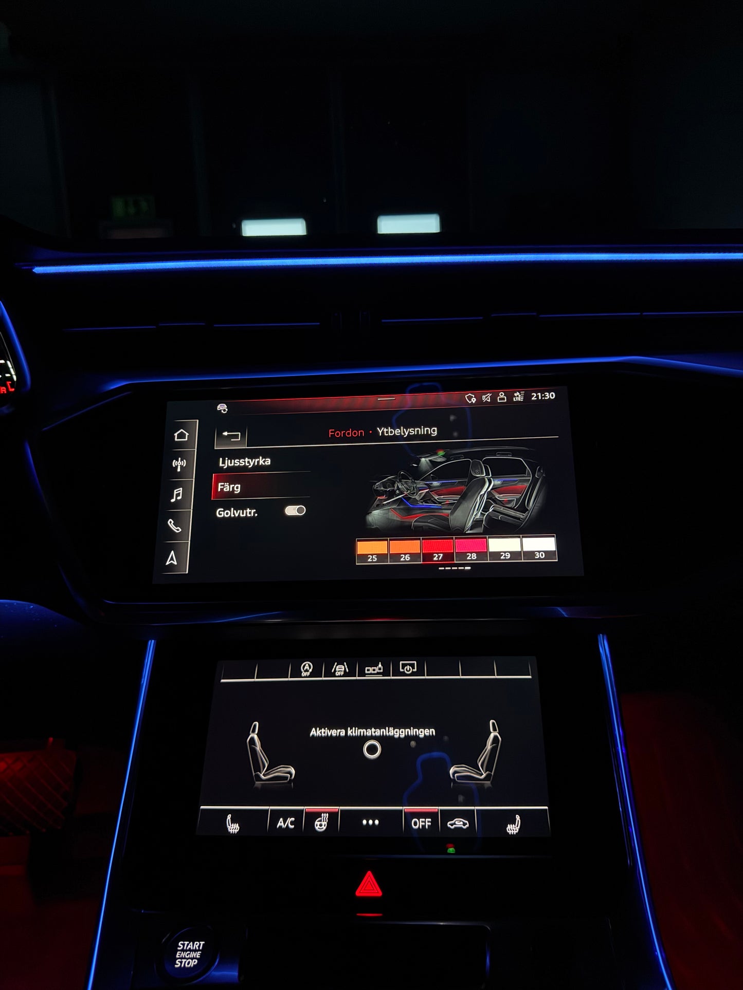 Audi A6-A7 C8 Ambinet belysning