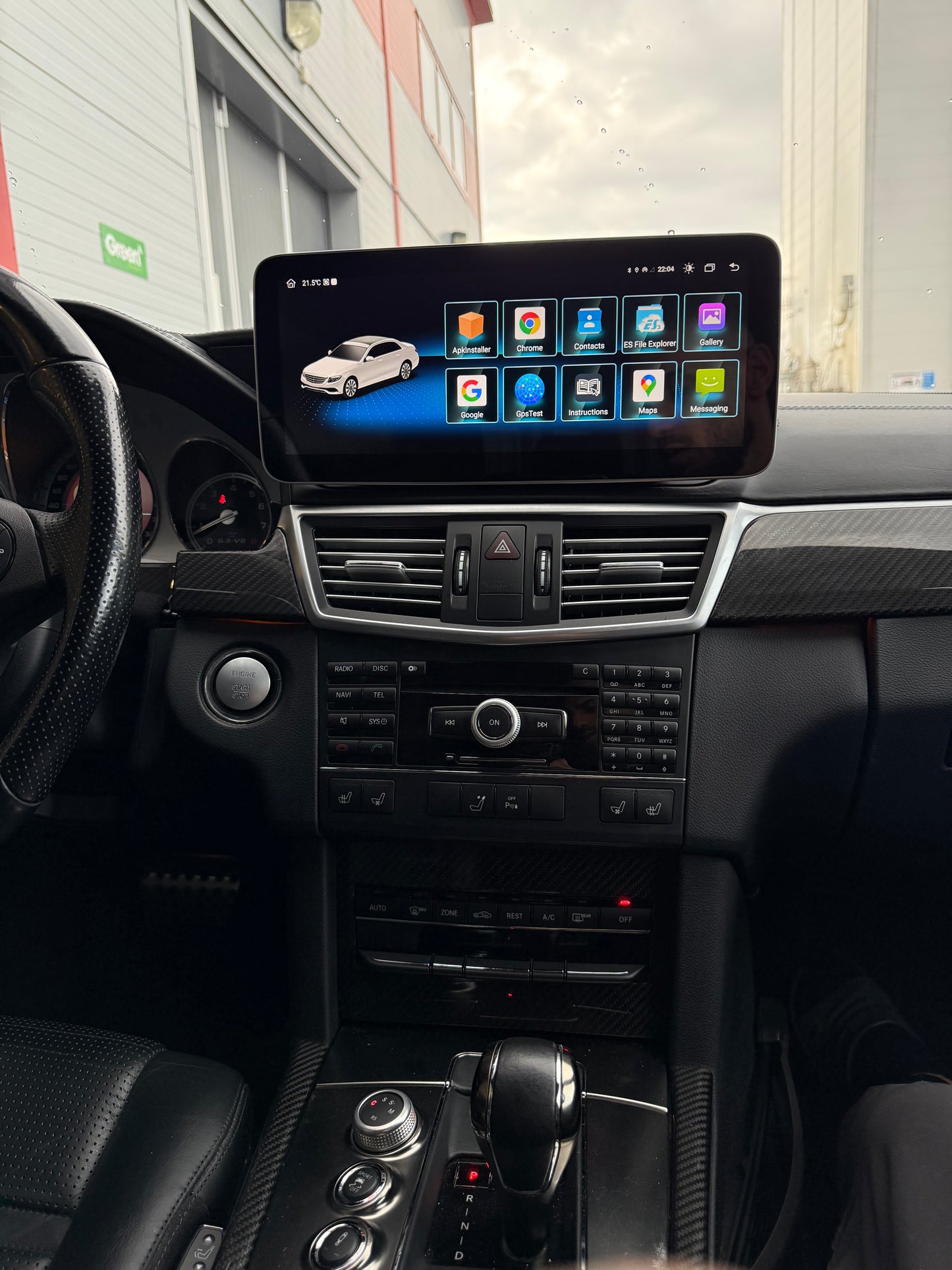 Mercedes E klass W212 CarPlay Android skärm