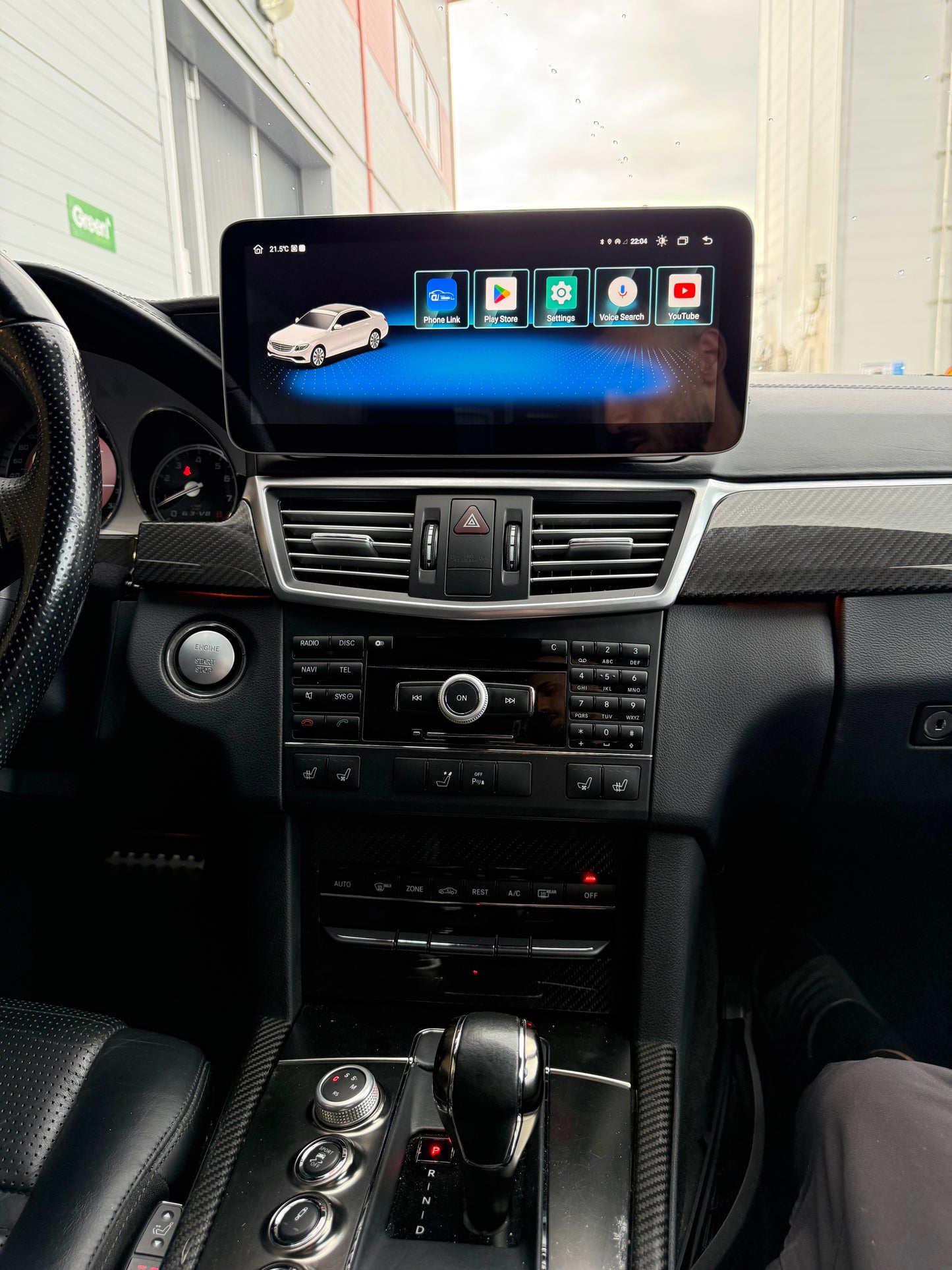 Mercedes E klass W212 CarPlay Android skärm