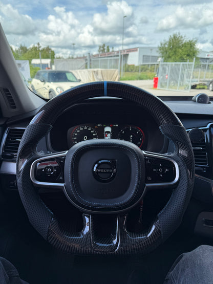 Volvo Custom ratt kolfiber & läder