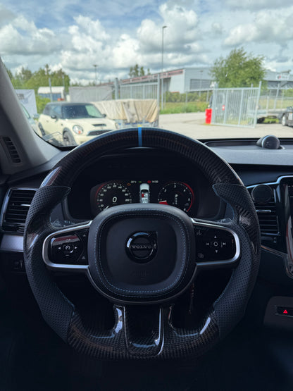 Volvo Custom ratt kolfiber & läder