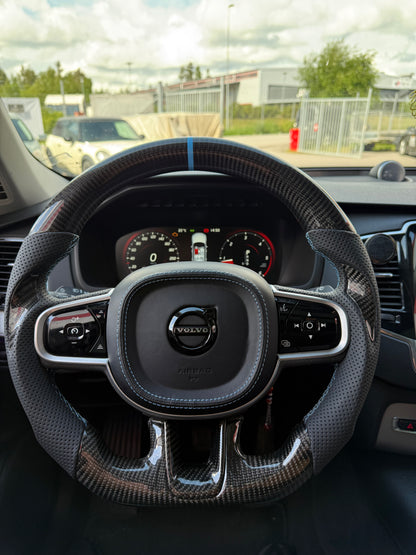 Volvo Custom ratt kolfiber & läder