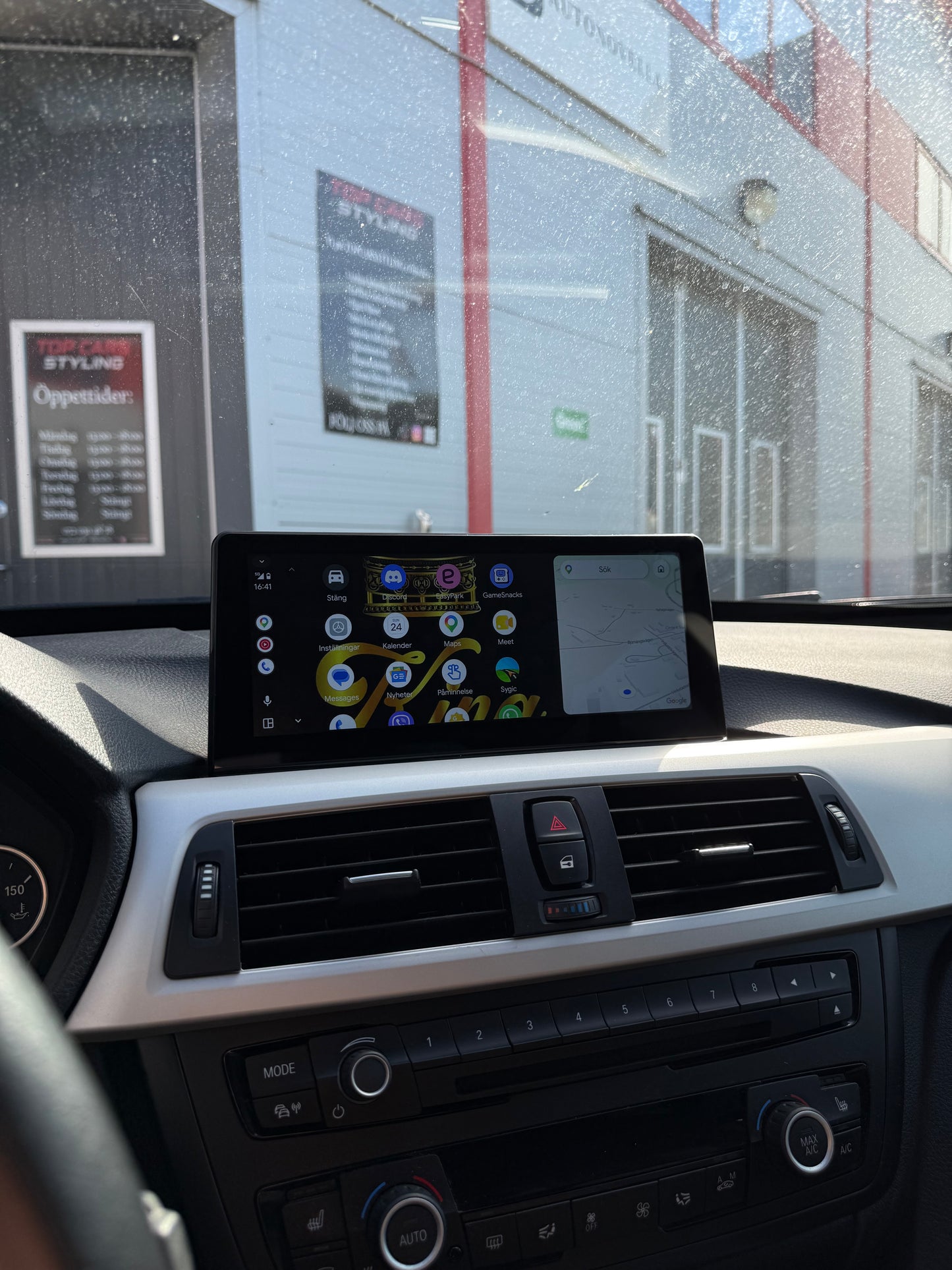 BMW 3 serie F30 till F36 CarPlay skärm med Android system