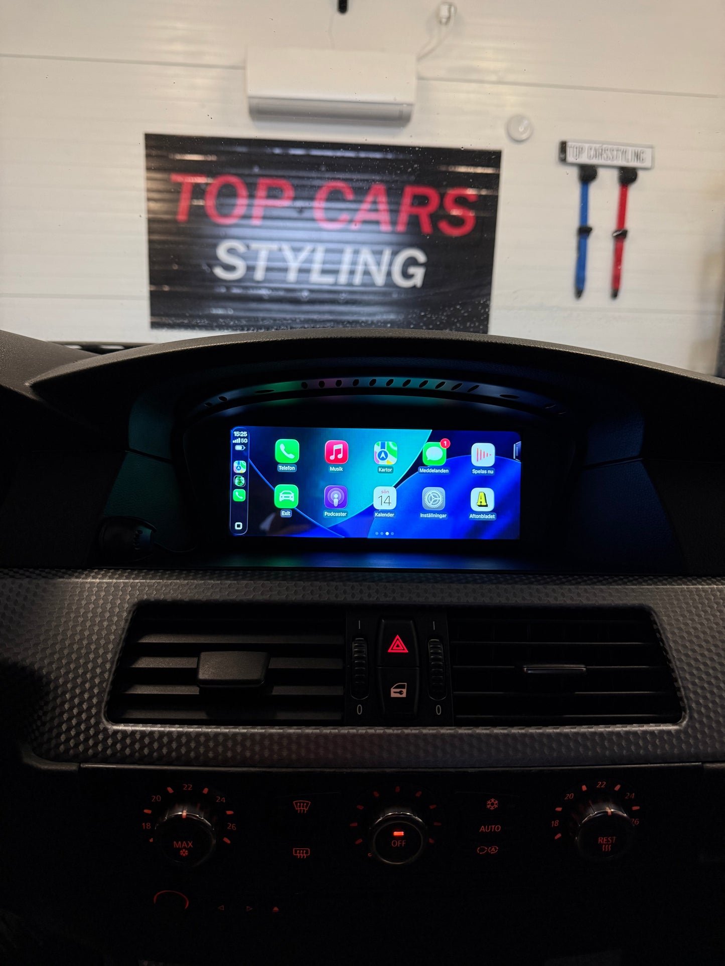 BMW 5 serie E60 CarPlay skärm med Android system