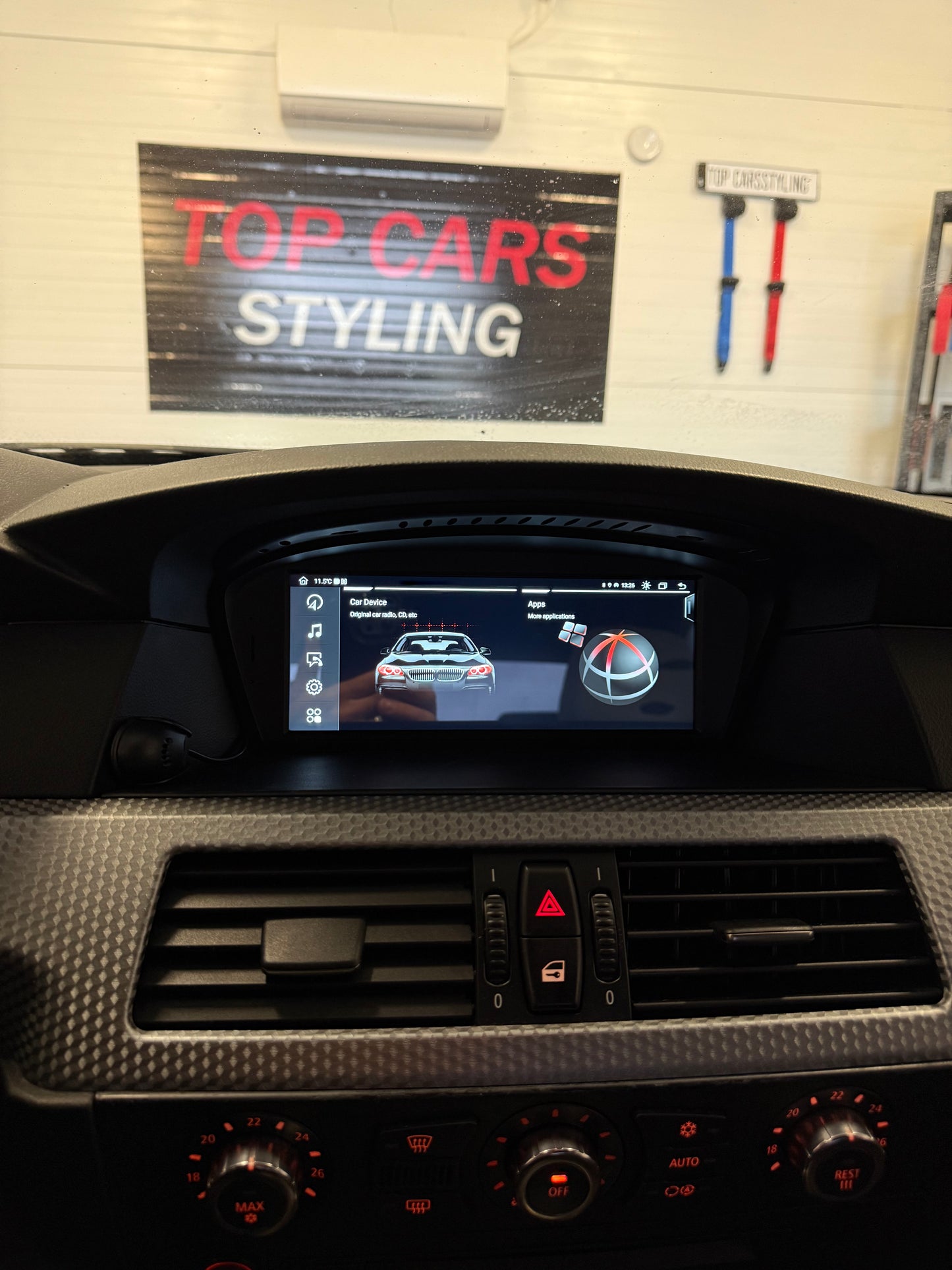 BMW 5 serie E60 CarPlay skärm med Android system