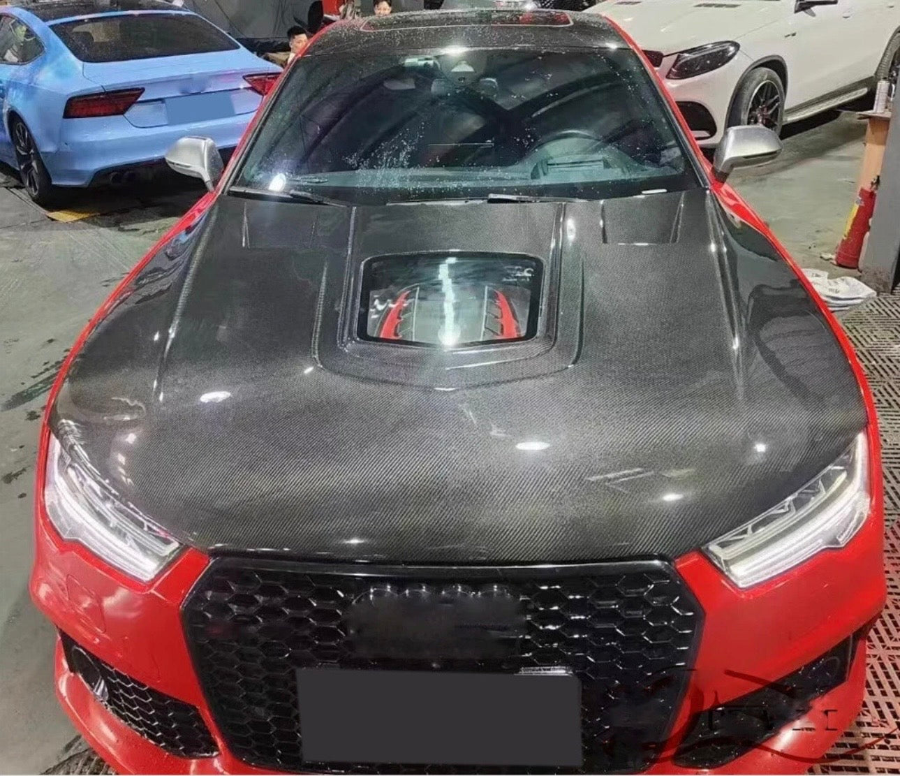 Audi RS6 & RS7 C7,C7.5 Carbon motorhuv inkl. Montering